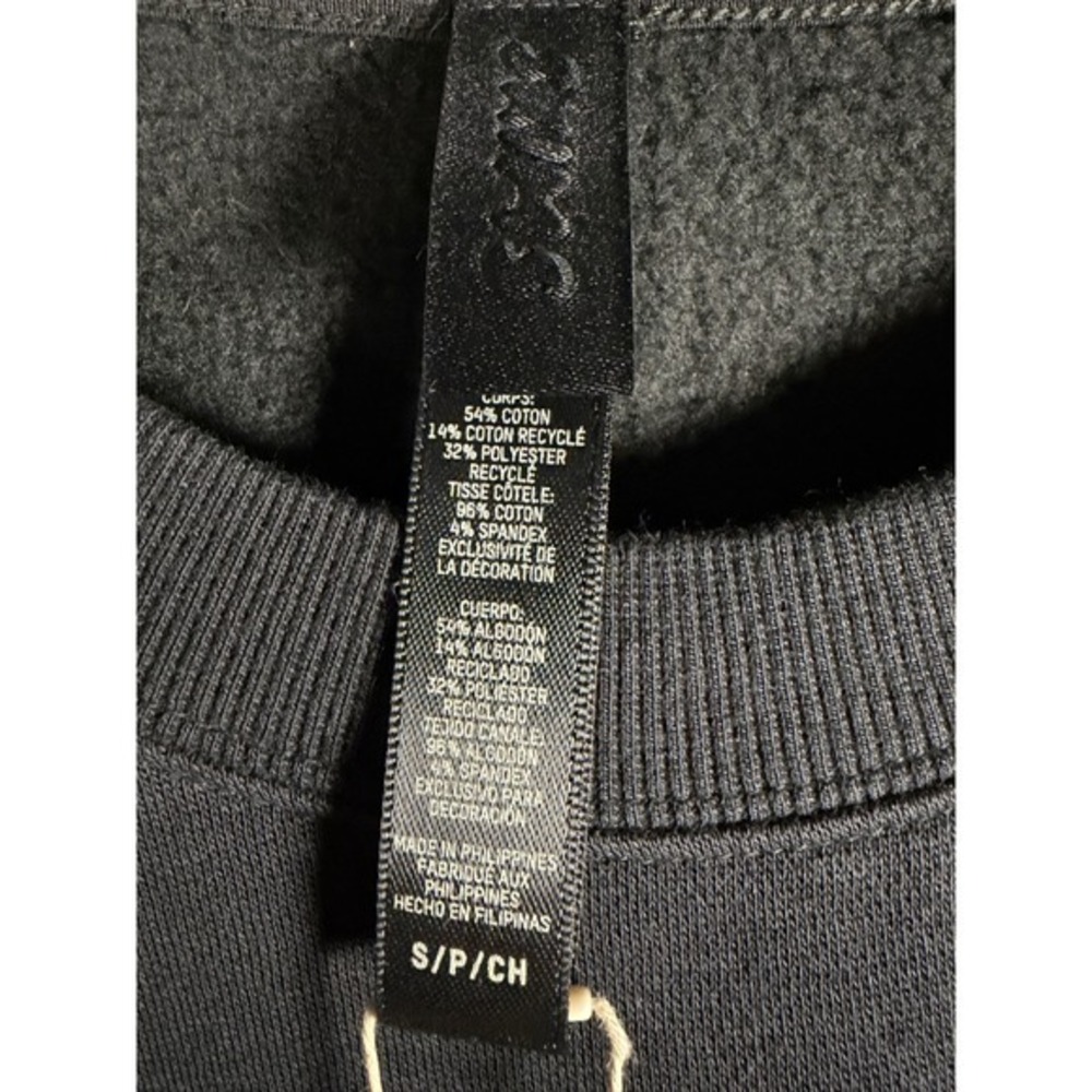 SKIMS Lounge Fleece Sweatshirt Washed Onyx Mens Size S Relaxed Fit Crewneck - Picture 5 of 8